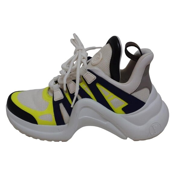 LOUIS VUITTON LV Arclight Line Sneakers - White Yellow Green Black 577-080125 - Picture 1 of 6